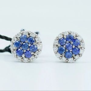 New Le Vian Sapphire And Diamond Stud Earrings